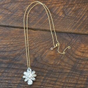 J. Crew Long Necklace with Crystal Accents